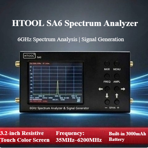 Signal Generator Spectrum Analyzer - Analizzatore di Spettro Portatile 35MHz‑6.2GHz Generatore